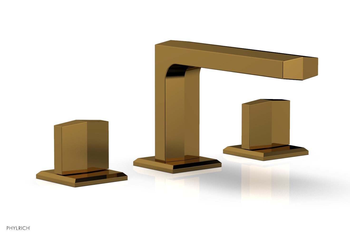 Phylrich DIAMA Widespread Faucet - Blade Handles Low Spout