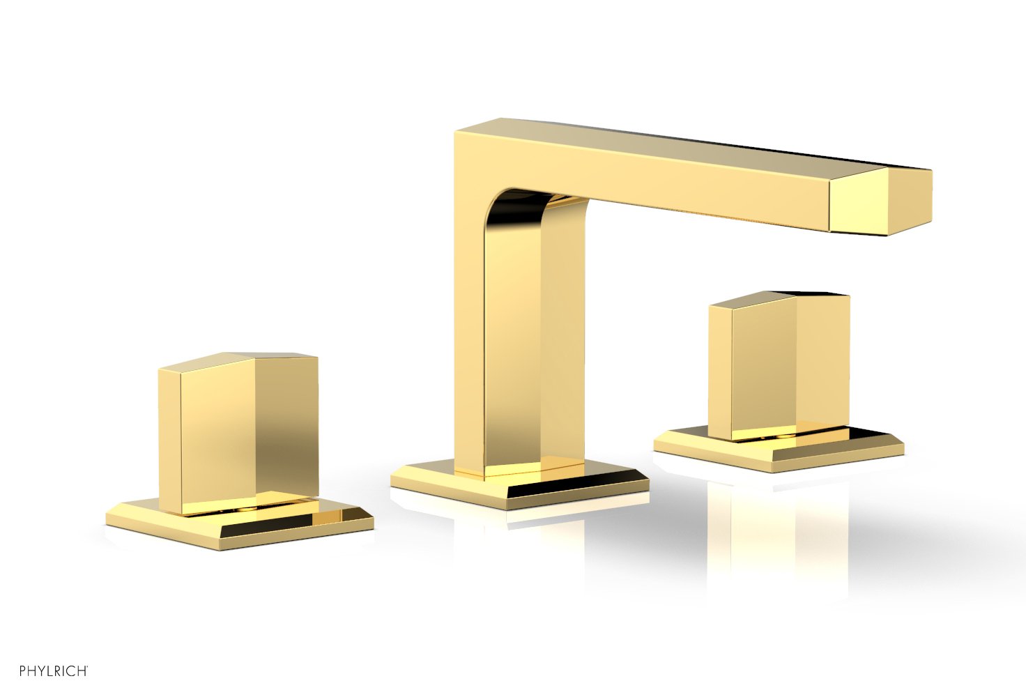 Phylrich DIAMA Widespread Faucet - Blade Handles Low Spout