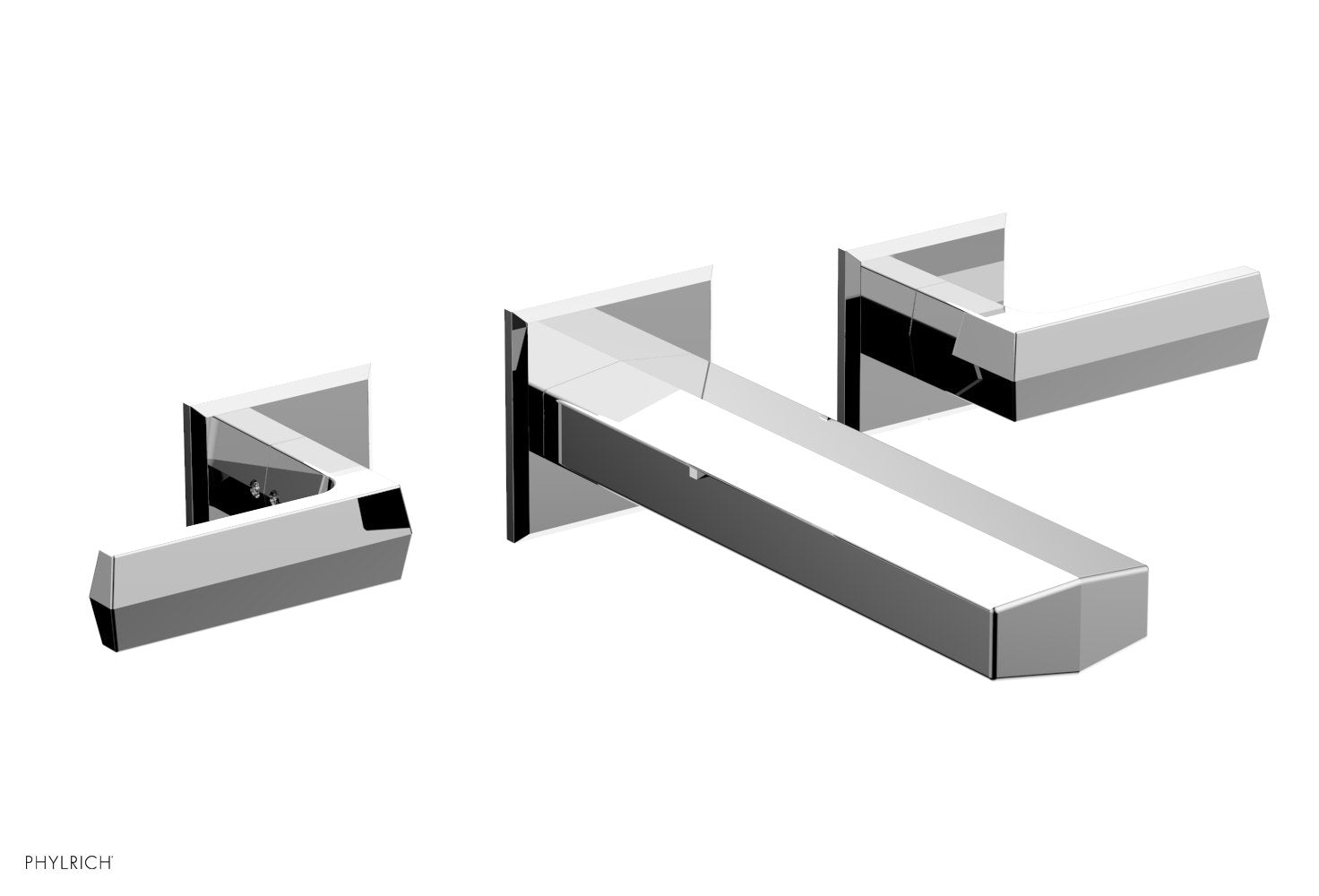 polished chrome lavatory set