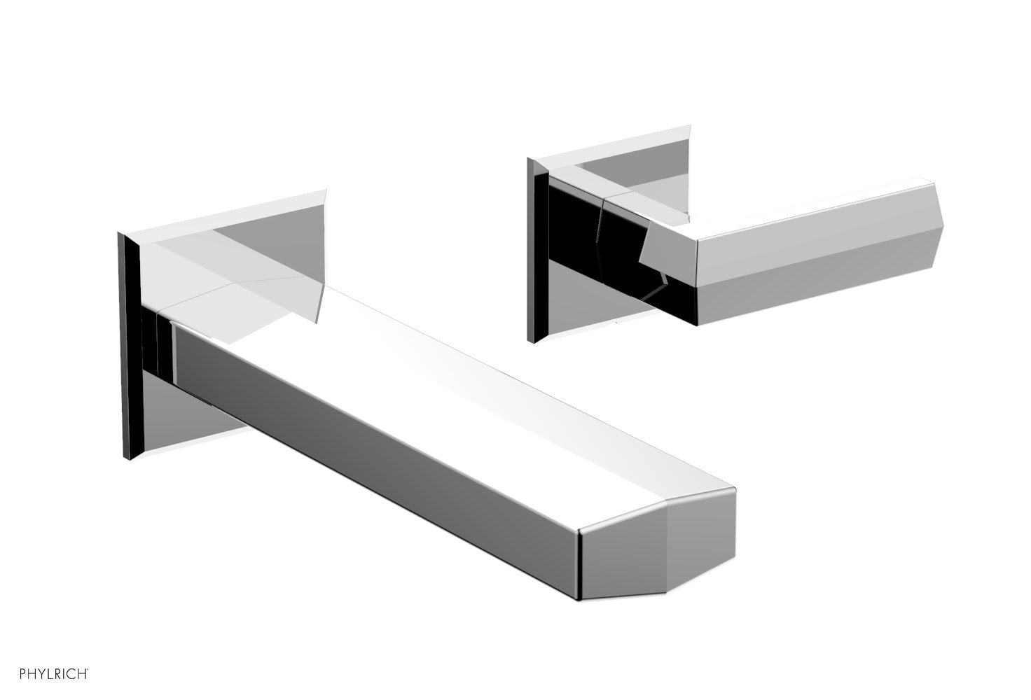 polished chrome lavatory set