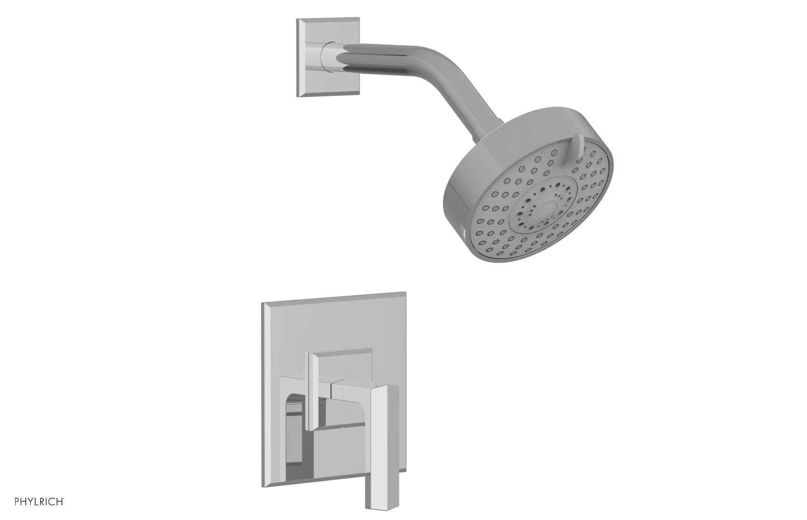 polished chrome shower set