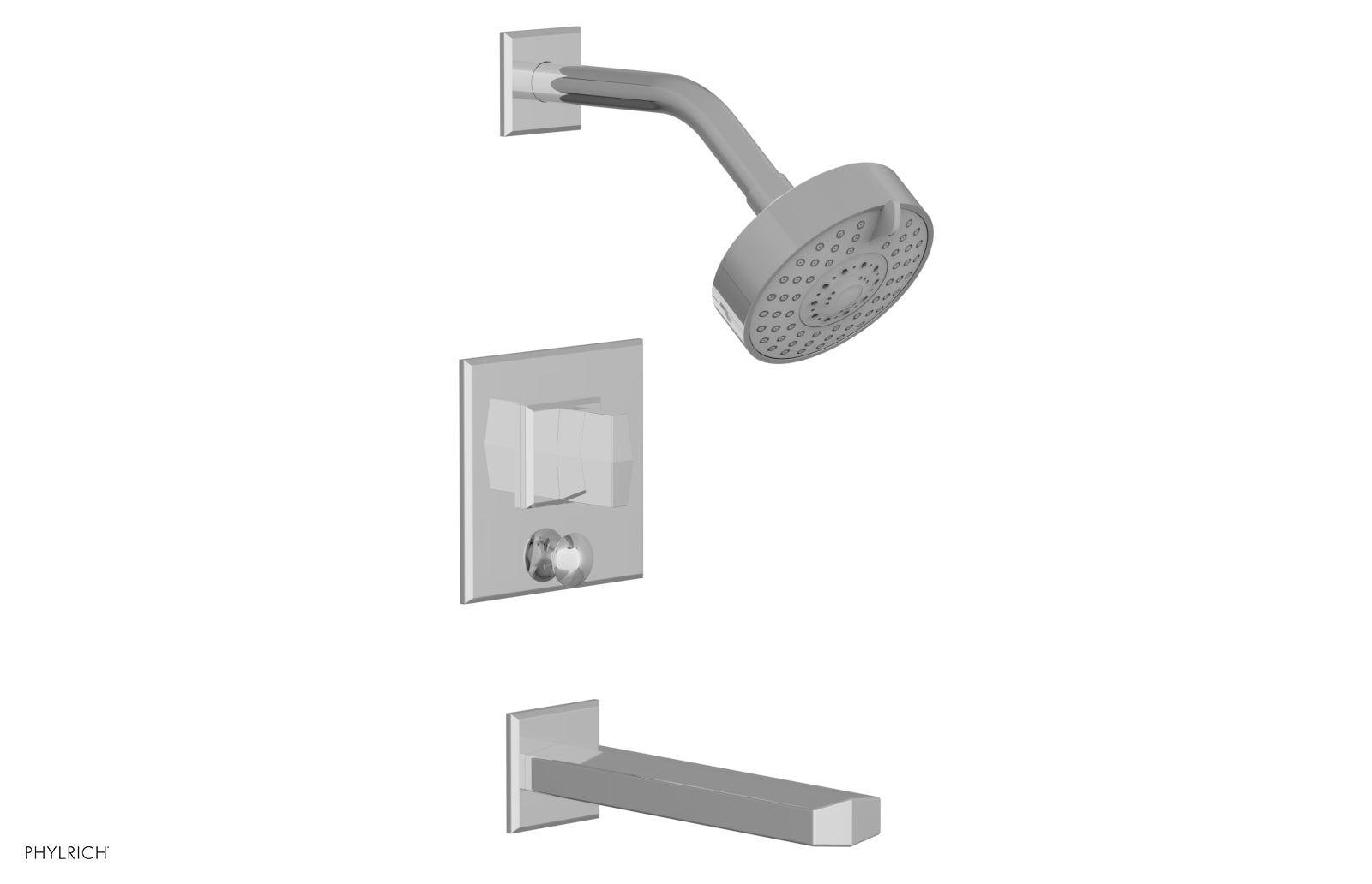 polished chrome shower set