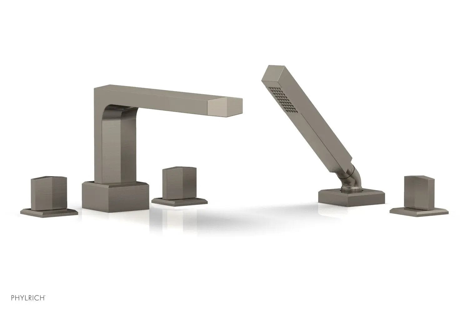 Phylrich DIAMA Deck Tub Set with Hand Shower - Blade Handles by Phylrich