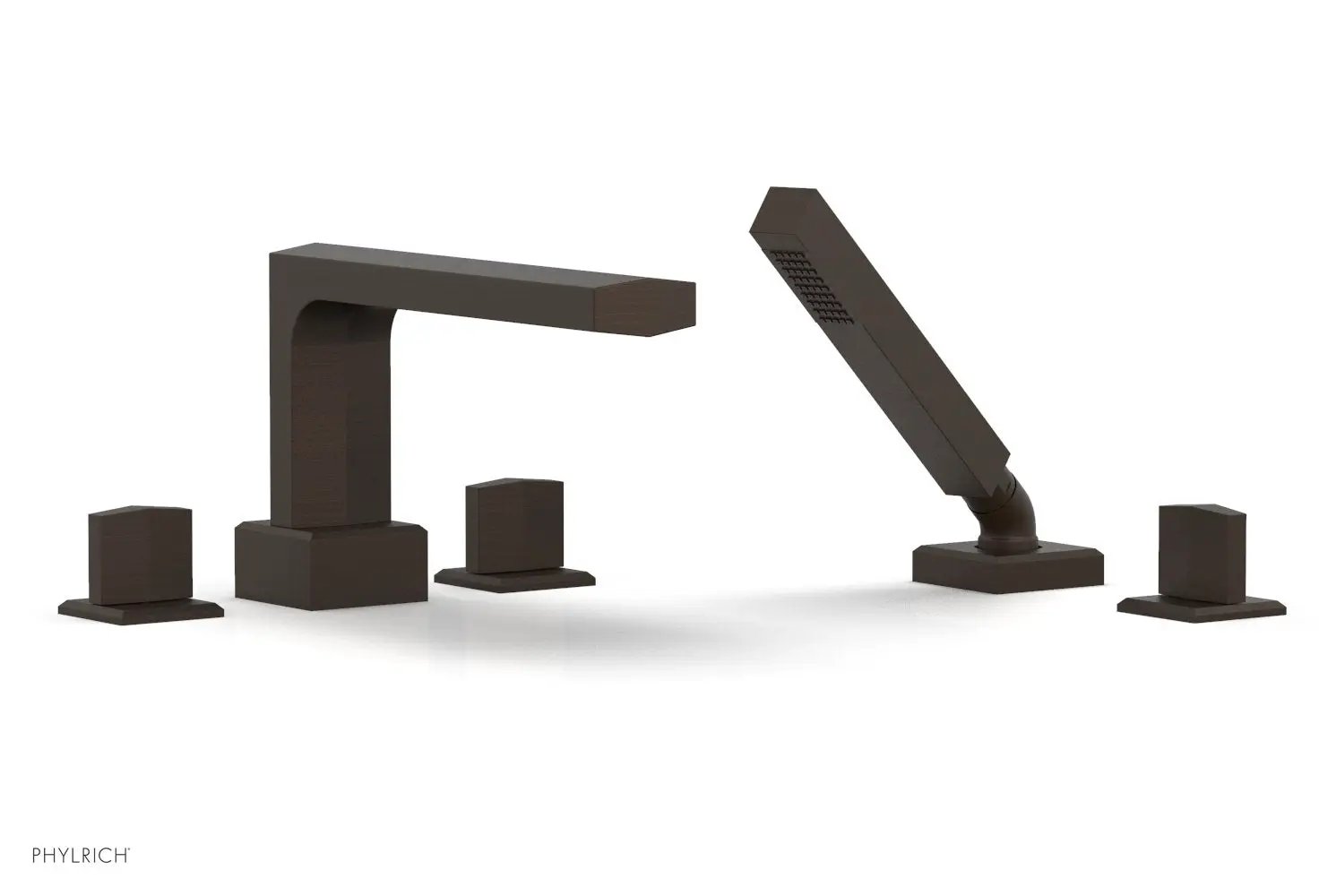 Phylrich DIAMA Deck Tub Set with Hand Shower - Blade Handles by Phylrich