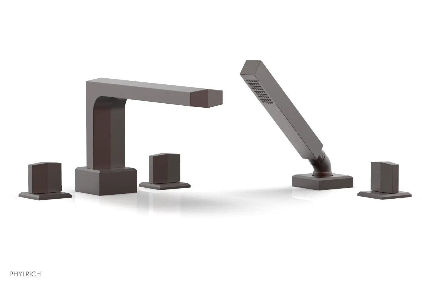 Phylrich DIAMA Deck Tub Set with Hand Shower - Blade Handles by Phylrich