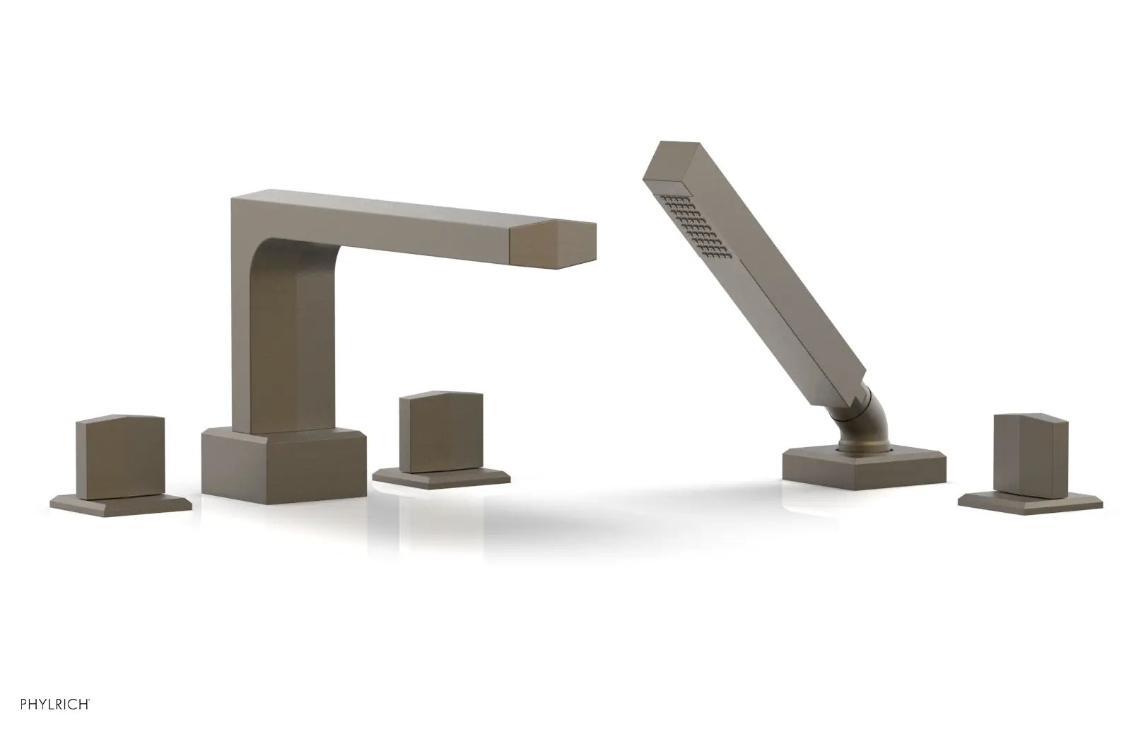 Phylrich DIAMA Deck Tub Set with Hand Shower - Blade Handles by Phylrich