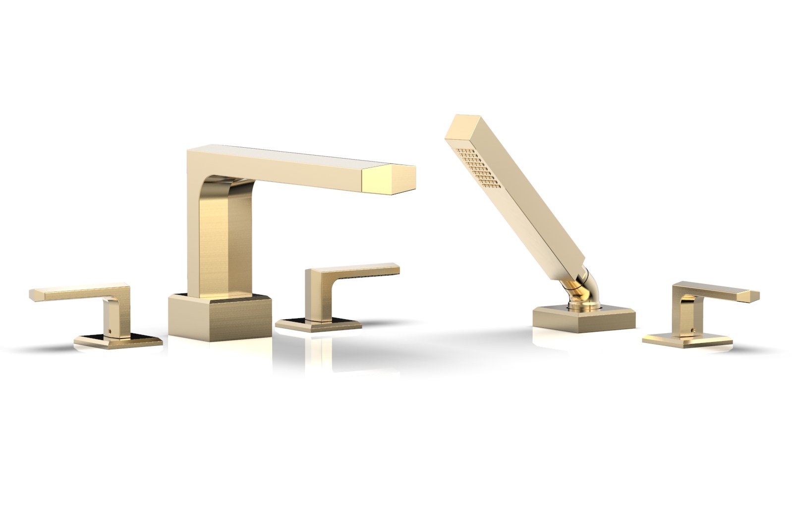 Phylrich DIAMA Deck Tub Set with Hand Shower - Lever Handles