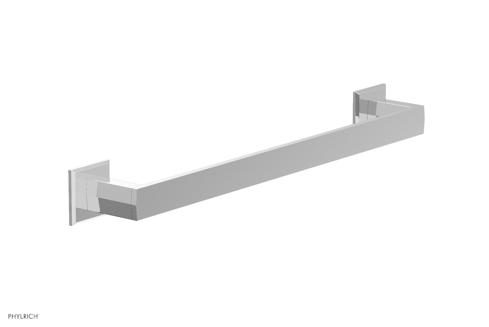 polished chrome towel bar