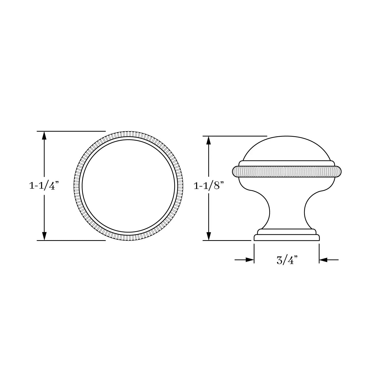 knob dimension
