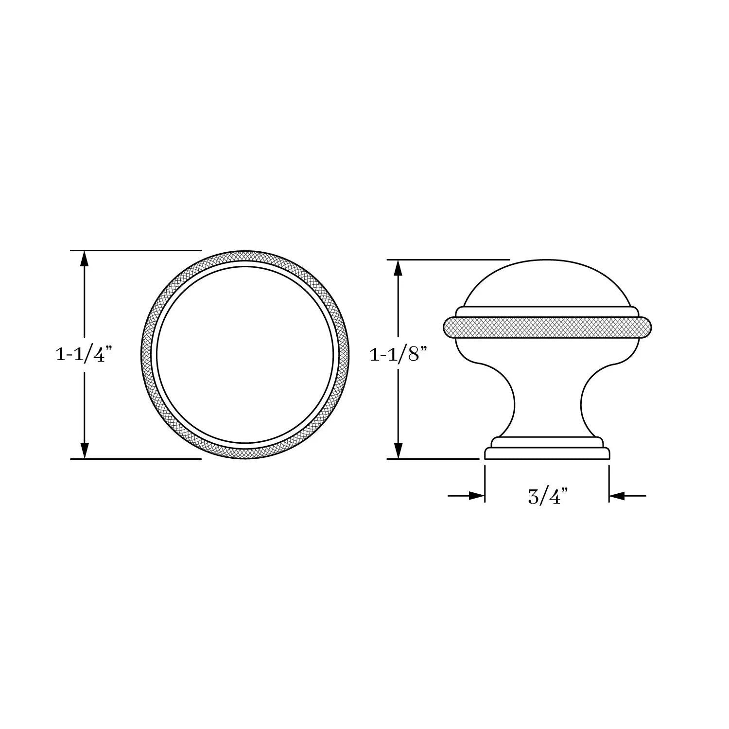 knob dimension