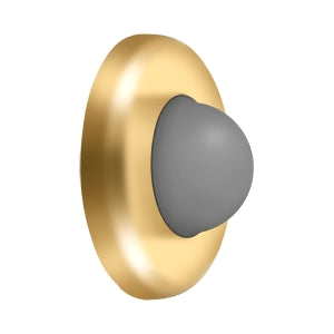 Deltana Wall Mount Convex Flush Bumper, 2-1/2" Diam.