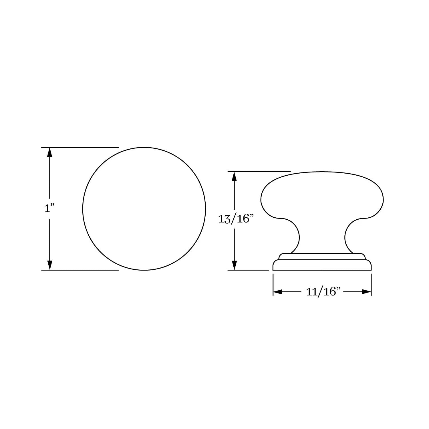 knob dimension