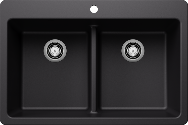 Blanco Liven Equal Double Low Divide Dual Mount Sink by Blanco