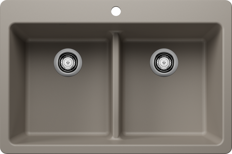Blanco Liven Equal Double Low Divide Dual Mount Sink by Blanco