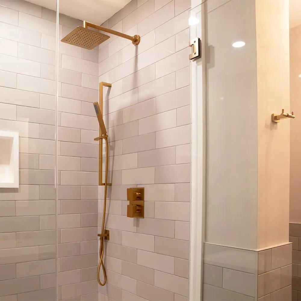 brushed gold shower trim
