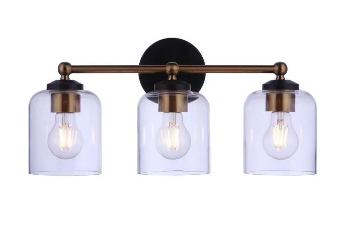 flat black/satin brass wall sconces