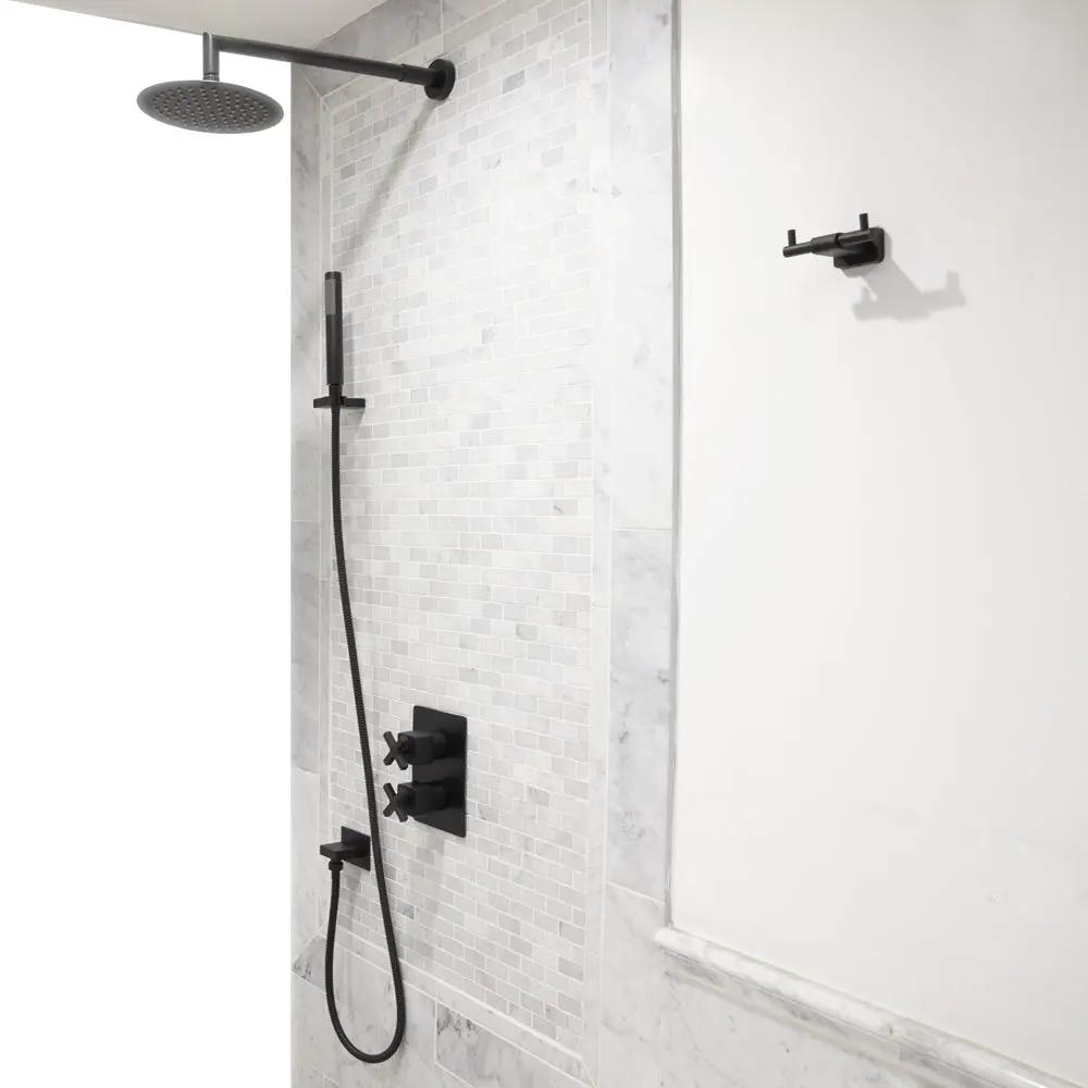 matte black shower trim