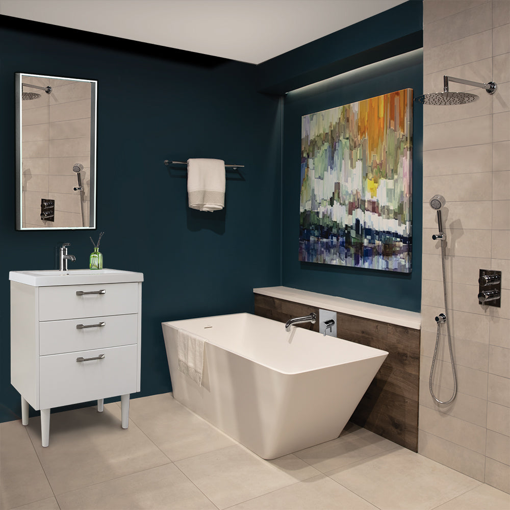 polished chrome towel bar