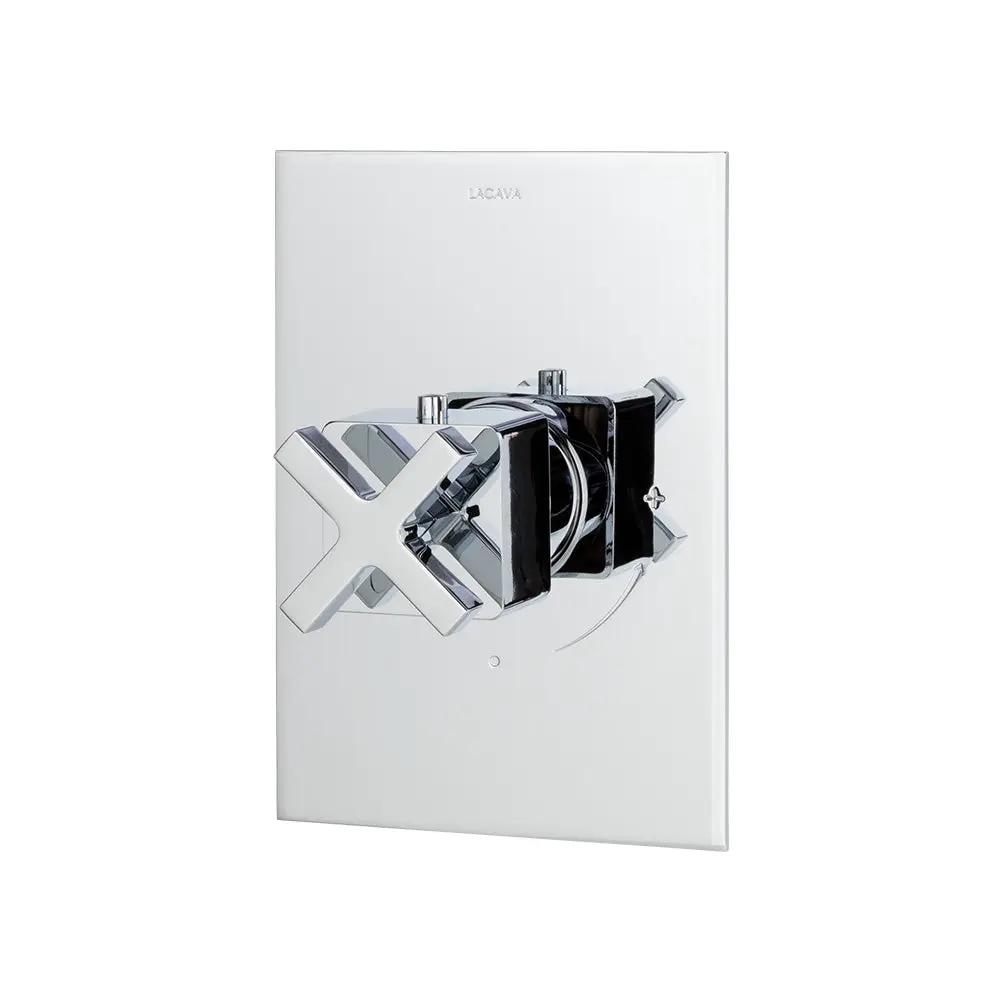 polished chrome shower trim