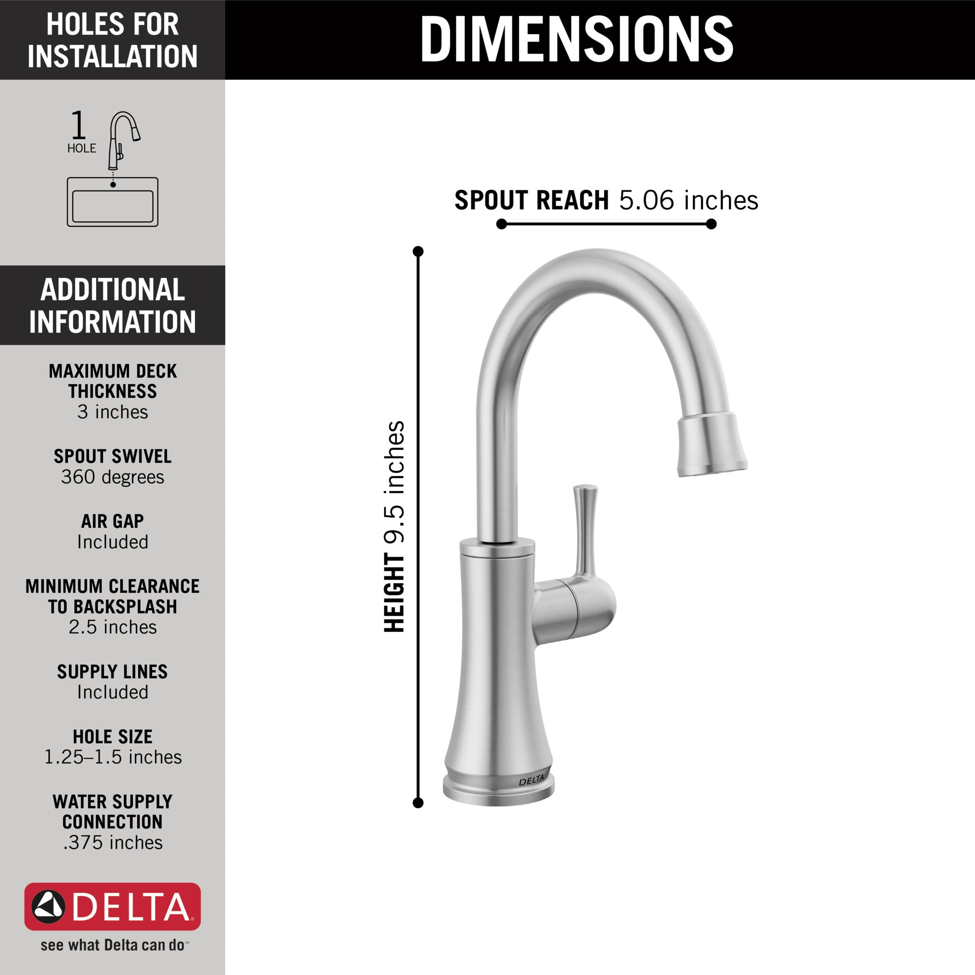arctic stainless kitchen faucet