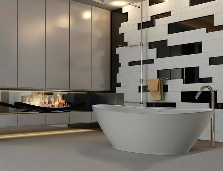 white bathtub