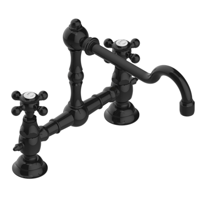 THG Paris 1900 Kitchen Exposed Lavatory Or Kitchen Faucet 8" Ctc, 2-Hole, Less Drain by THG Paris