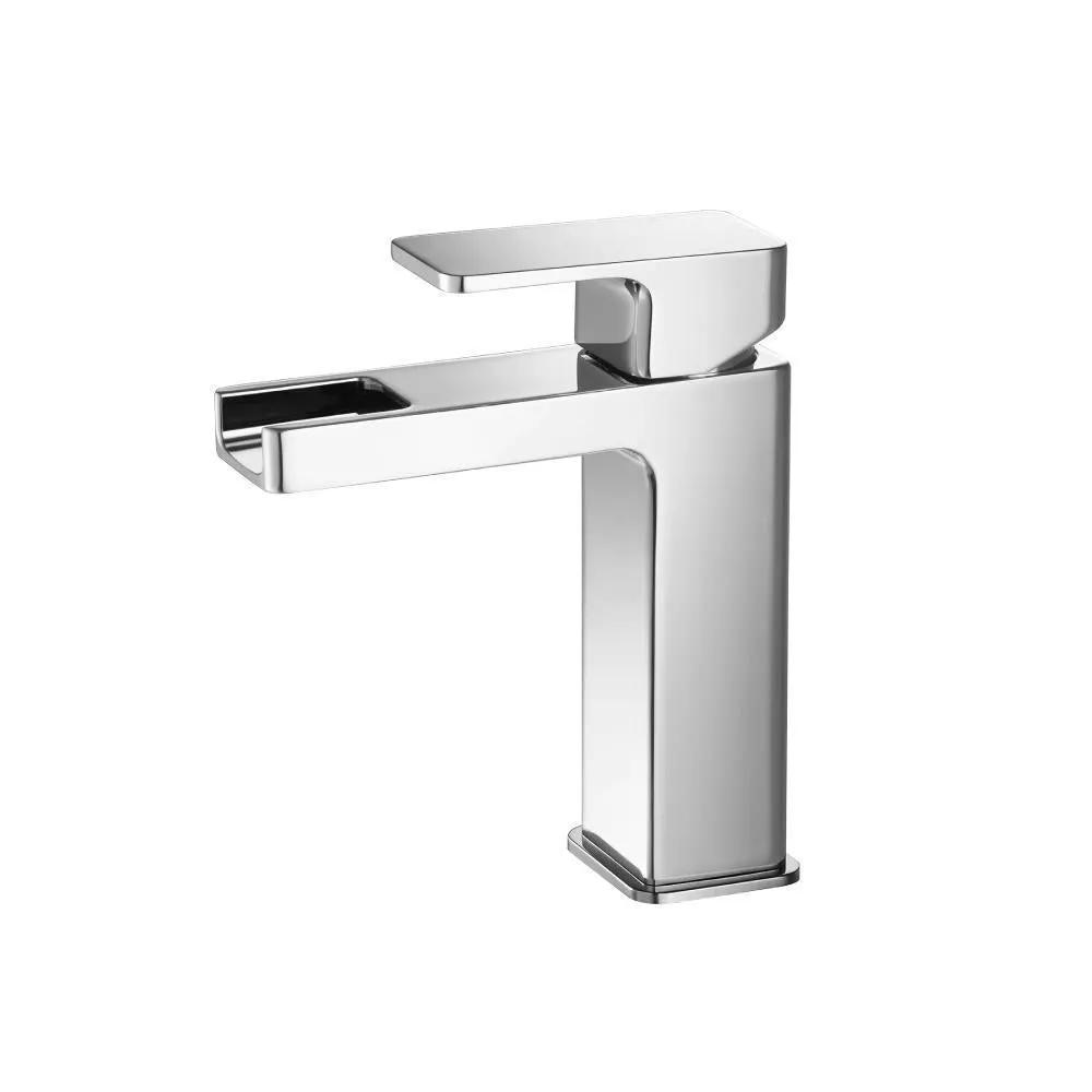chrome bathroom faucet