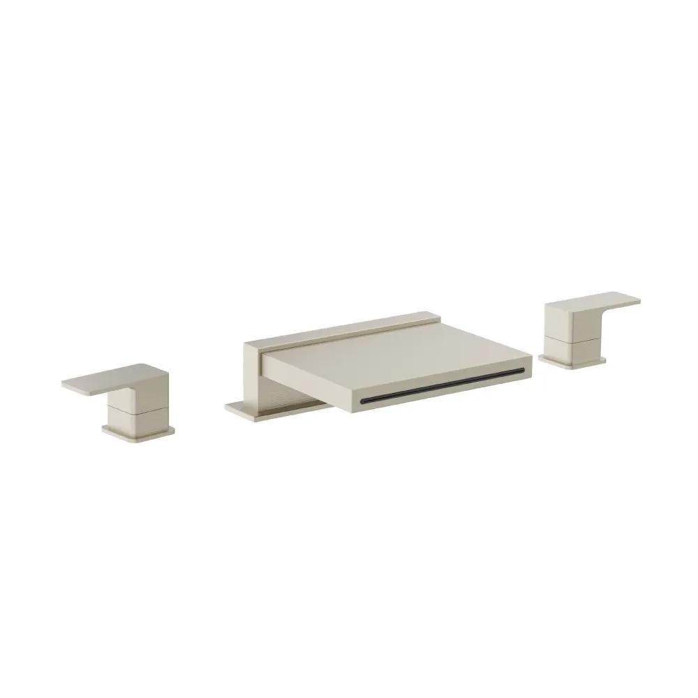 Flusso Serie 196 3 Hole Deck Mount Cascade / Sheet Flow Roman Tub Faucet by Flusso