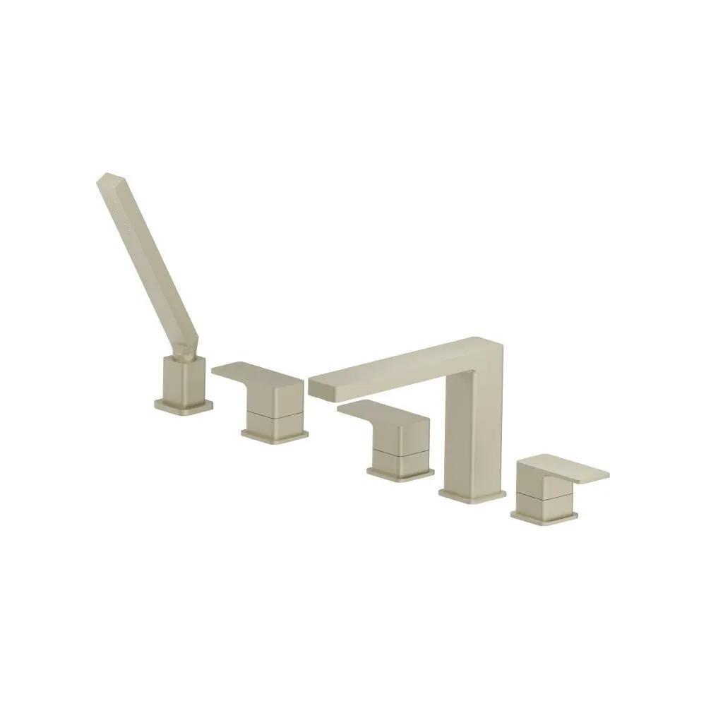 Flusso Serie 196 Five Hole Deck Mounted Roman Tub Faucet with Hand Shower by Flusso