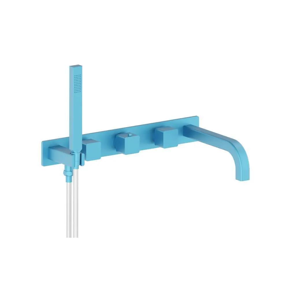 Flusso Serie 196 Wall Mount Tub Filler with Hand Shower by Flusso