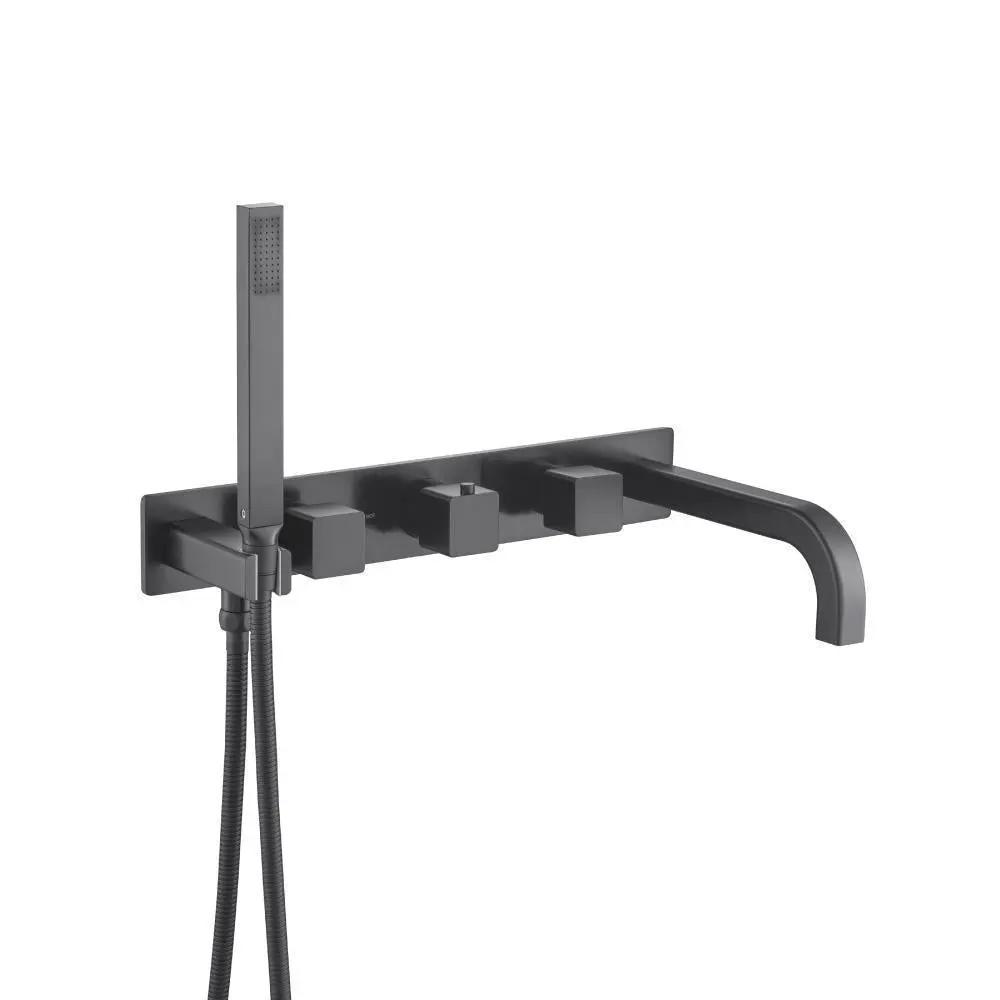 Flusso Serie 196 Trim for Wall Mount Tub Filler with Hand Shower by Flusso