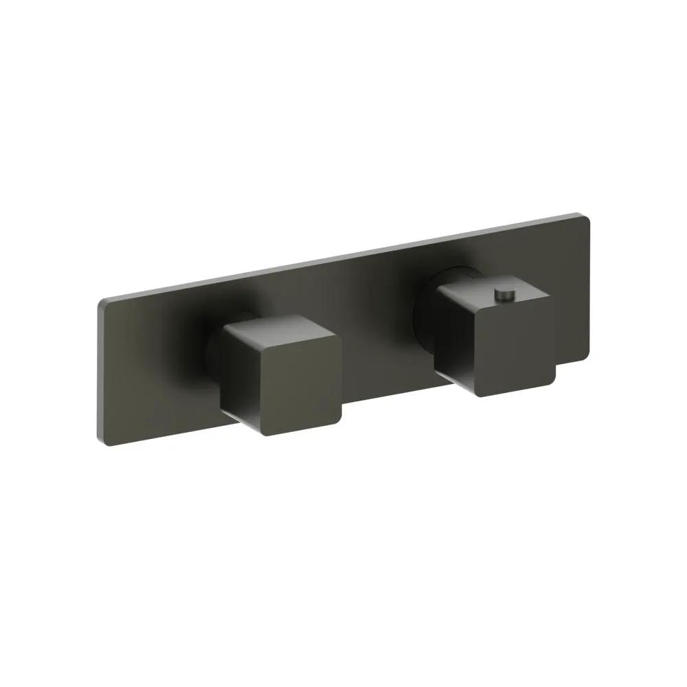 Flusso Serie 196 3/4" Horizontal Thermostatic Shower Valve and Trim - 3 Output by Flusso