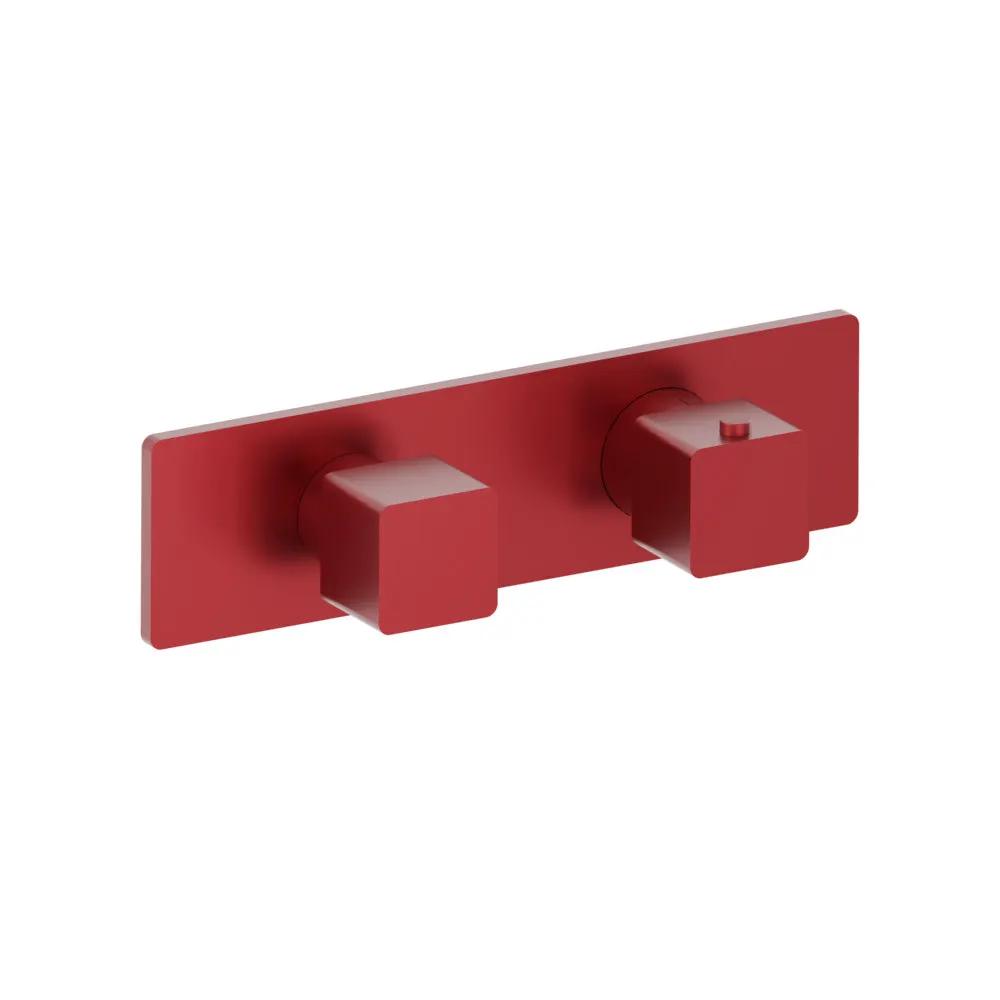 Flusso Serie 196 3/4" Horizontal Thermostatic Shower Valve and Trim - 3 Output by Flusso
