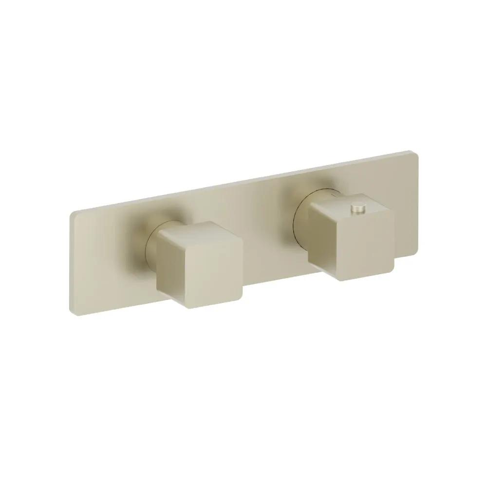 Flusso Serie 196 3/4" Horizontal Thermostatic Shower Valve and Trim - 3 Output by Flusso