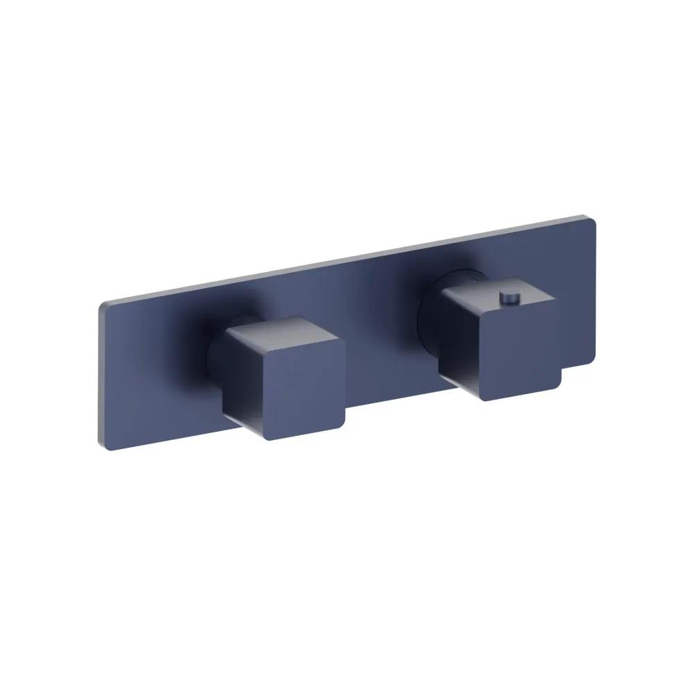 Flusso Serie 196 3/4" Horizontal Thermostatic Shower Valve and Trim - 3 Output by Flusso