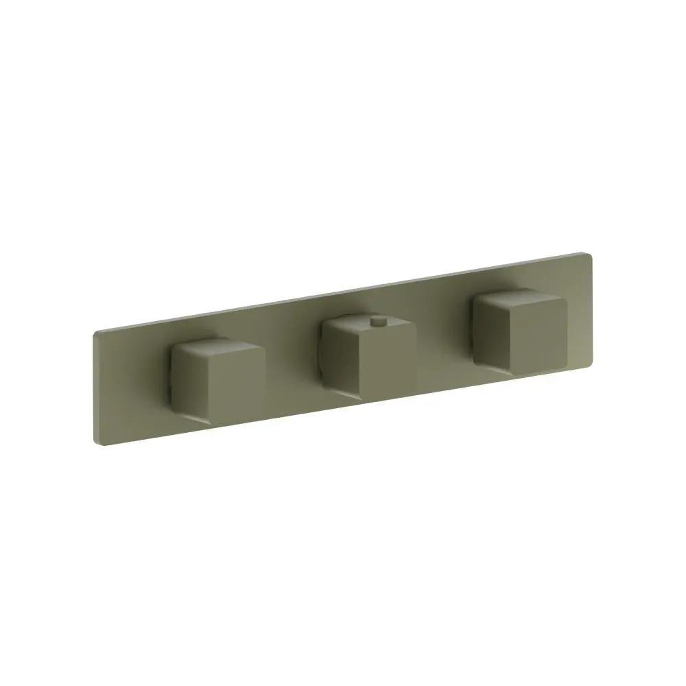 Flusso Serie 196 3/4" Horizontal Thermostatic Valve with 2 Volume Controls and Trim by Flusso