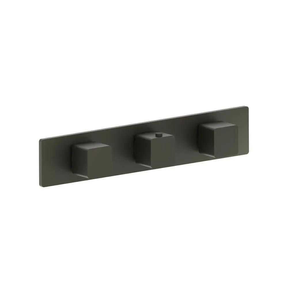Flusso Serie 196 3/4" Horizontal Thermostatic Valve with 2 Volume Controls and Trim by Flusso
