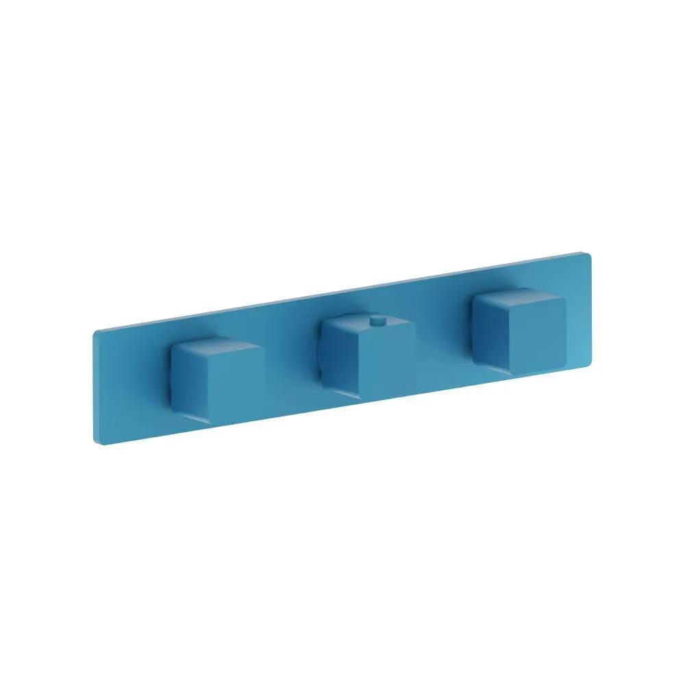 Flusso Serie 196 3/4" Horizontal Thermostatic Valve with 2 Volume Controls and Trim by Flusso