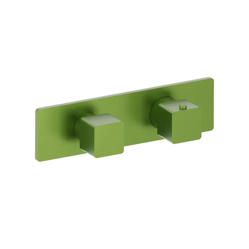 Flusso Serie 196 3/4" Horizontal Thermostatic Shower Valve and Trim - 2 Output by Flusso