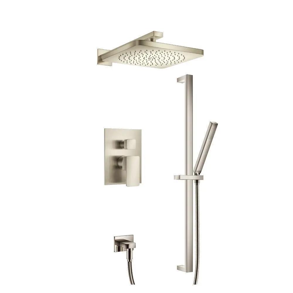 Flusso Serie 196 Two Output Shower Set with Shower Head, Hand Held and Slide Bar by Flusso