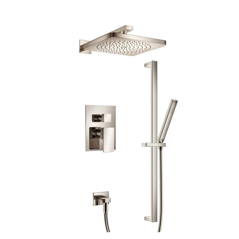 Flusso Serie 196 Two Output Shower Set with Shower Head, Hand Held and Slide Bar by Flusso