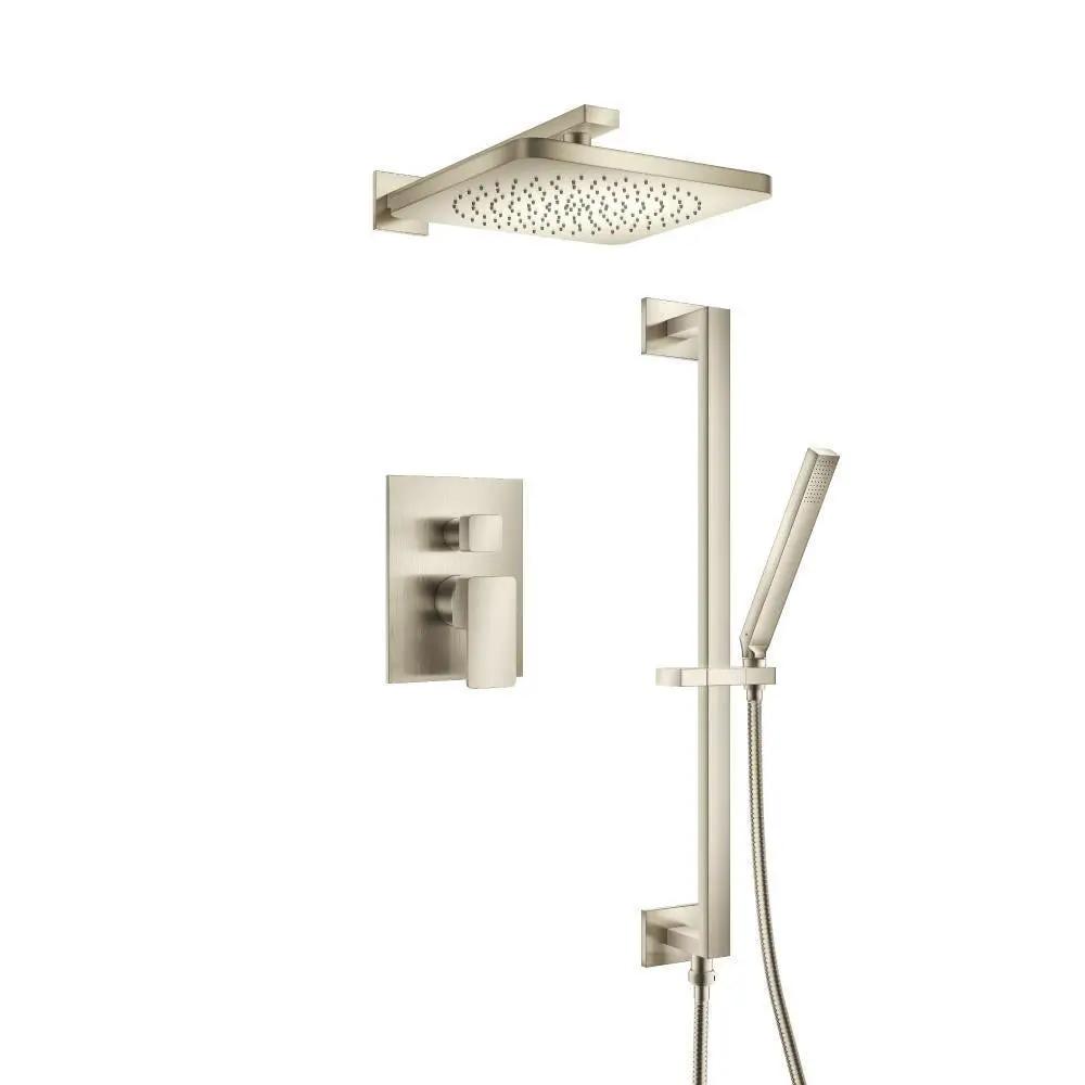 Flusso Serie 196 Two Output Shower Set with Shower Head, Hand Held and Slide Bar by Flusso