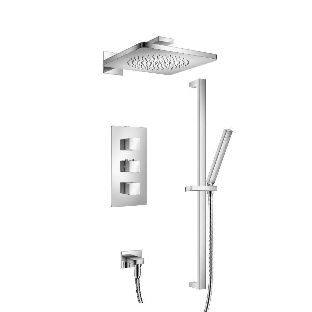 chrome shower set