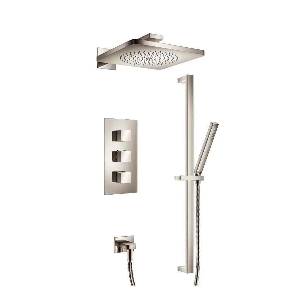 Flusso Serie 196 Two Output Shower Set with Shower Head, Hand Held and Slide Bar by Flusso