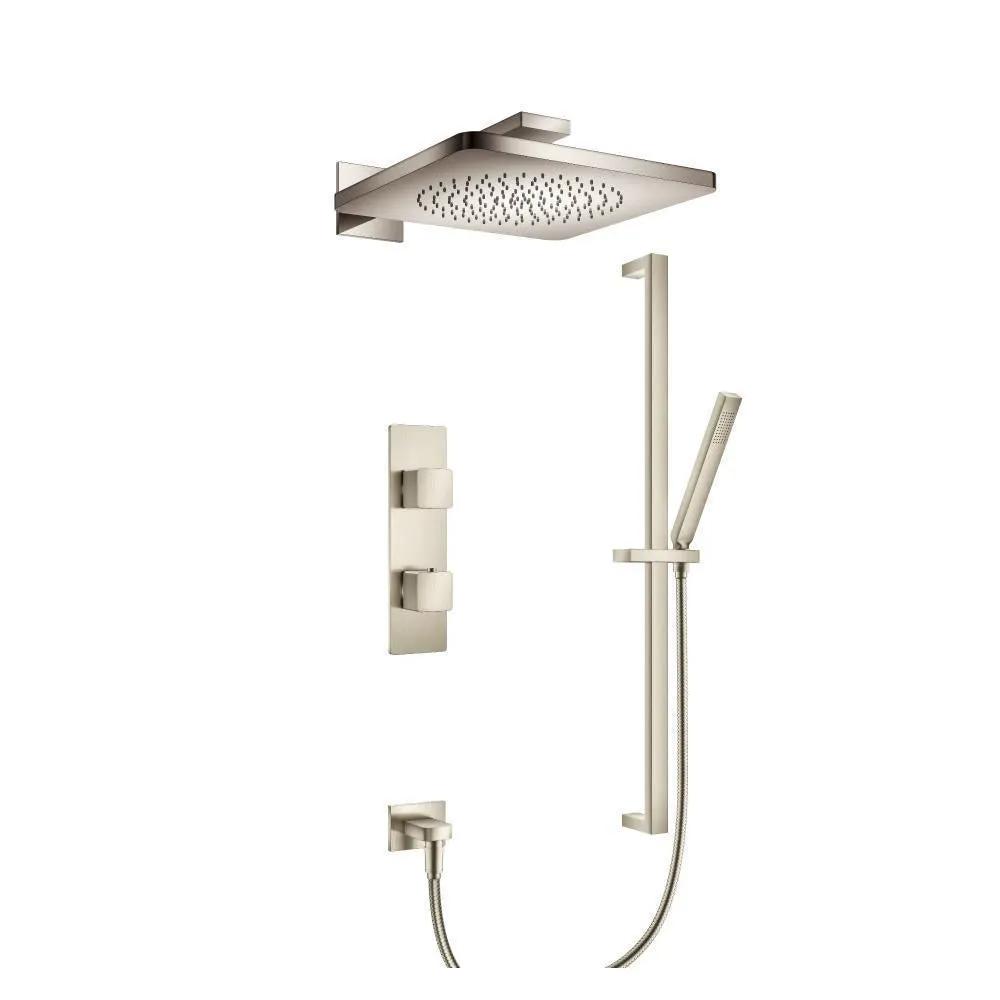 Flusso Serie 196 Two Output Shower Set with Shower Head, Hand Held and Slide Bar by Flusso