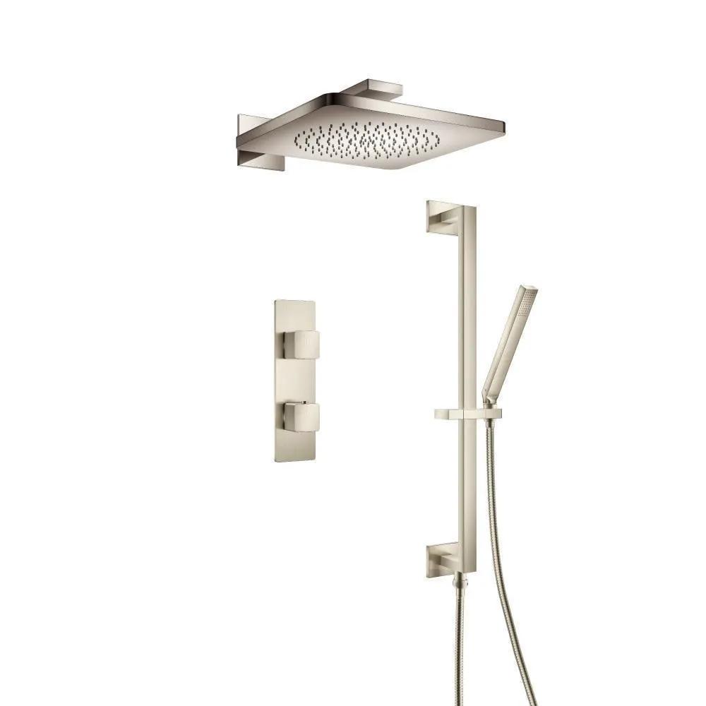 Flusso Serie 196 Two Output Shower Set with Shower Head, Hand Held and Slide Bar by Flusso