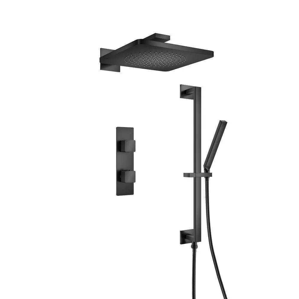 Flusso Serie 196 Two Output Shower Set with Shower Head, Hand Held and Slide Bar by Flusso