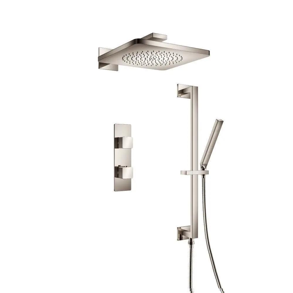 Flusso Serie 196 Two Output Shower Set with Shower Head, Hand Held and Slide Bar by Flusso
