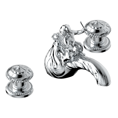 chrome polished faucet
