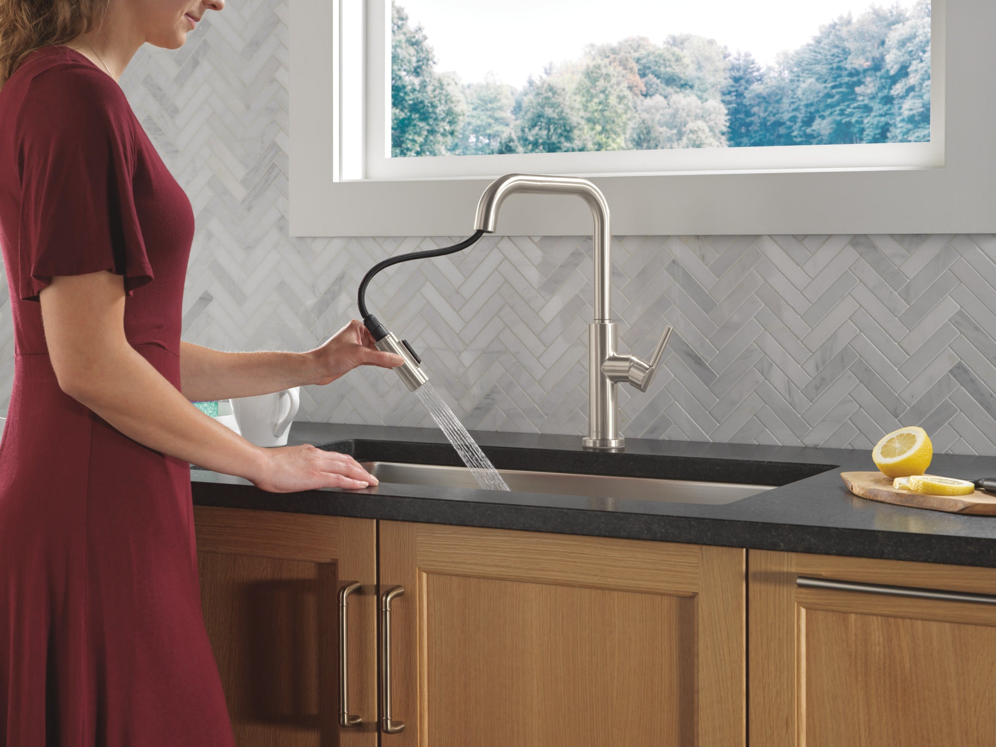 stainless kitchen faucet